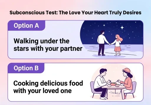 Pick an option to discover the type of love you truly long for